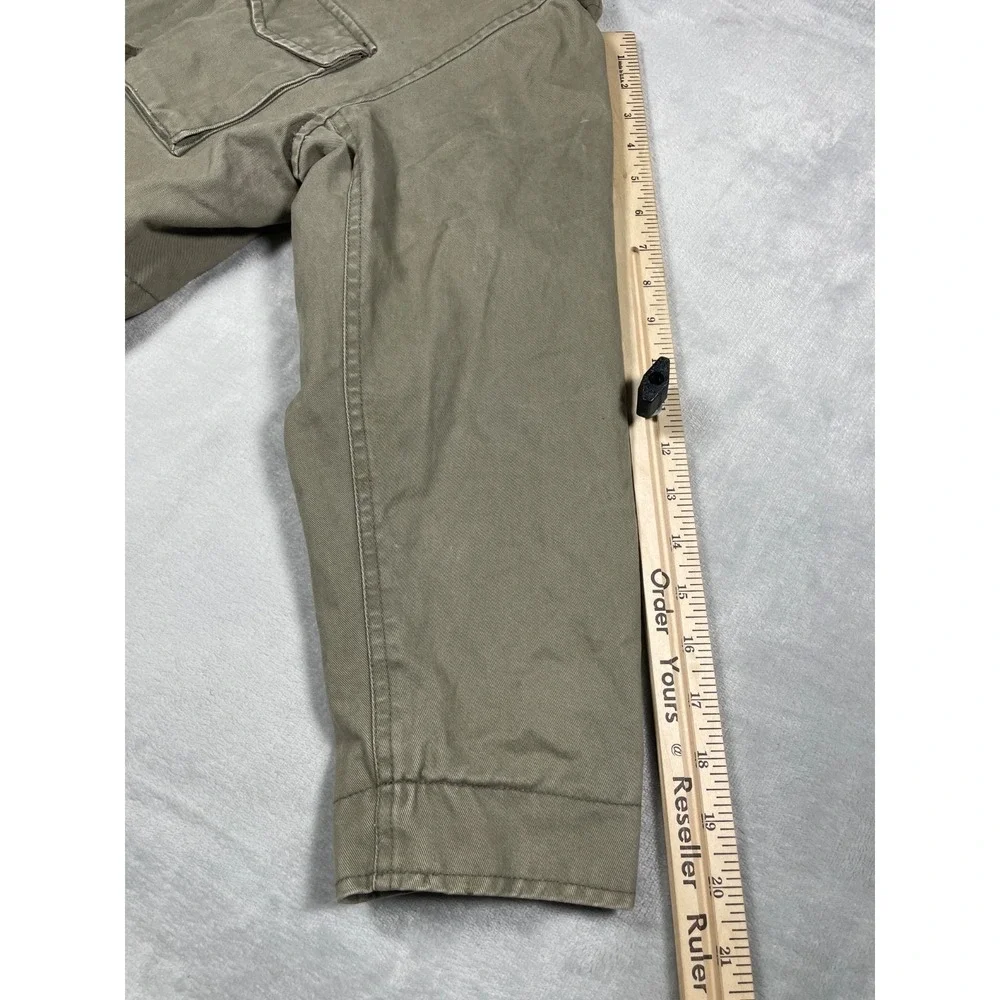 Y2K Vintage GAP Jacket Kids L Green Military Field Coat Utility